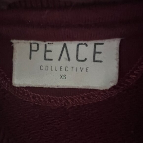 PEACE COLLECTIVE -  HOME IS TORONTO Button-Up Varsity Jacket - XS - Red/Burgundy - Picture 5 of 6